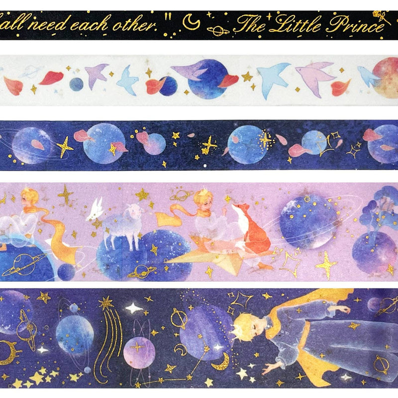 Wrapables Decorative Gold Foil Washi Tape and Sticker Set: Deer Song