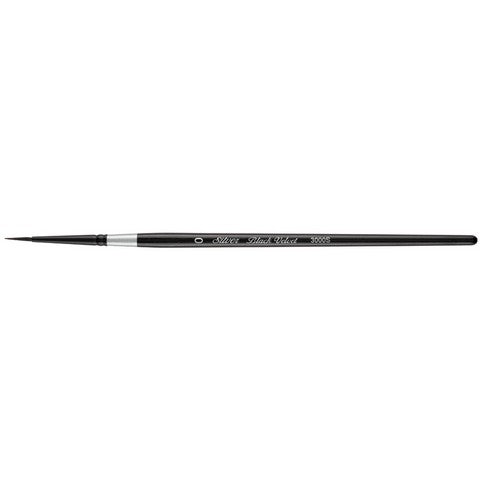 Silver Brush Black Velvet Round