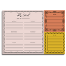 Vintage Borders Blush Desk Pad