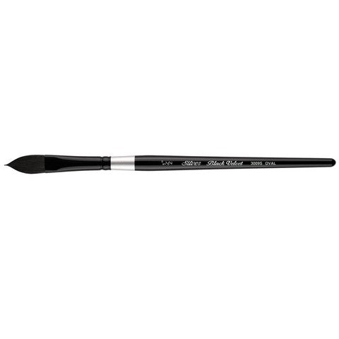 Silver Brush Black Velvet Oval Wash 1/2"