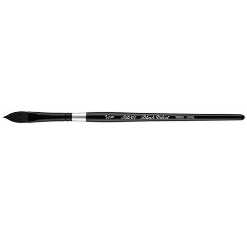 Silver Brush Black Velvet Oval Wash 3/8"