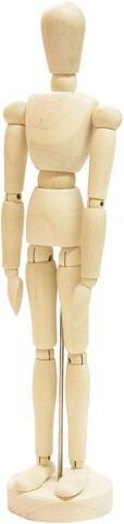 MALE WOODEN MANIKIN 10IN