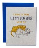 Ladyfingers Letterpress Dog Years Card