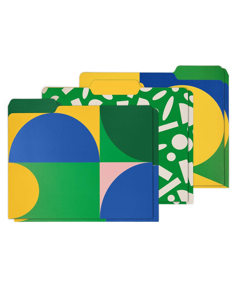 Essential File Folders: Green & Blue