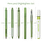 Wrapables 5 Gel Pens + 1 Highlighter Writing Set: Purple