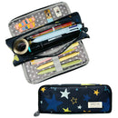 Wrapables Large Capacity Pencil Case, 3 Compartment Pouch: Cactus