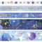 Wrapables Decorative Gold Foil Washi Tape and Sticker Set: Scenic Green