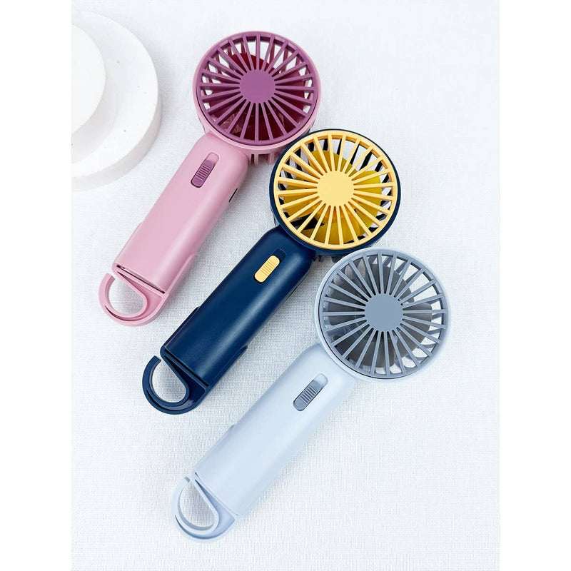 Portable Hand Fan with Pull out Stand: MIX COLOR / ONE(12)