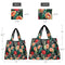 Wrapables Large & Small Foldable Tote Nylon Reusable Grocery Bags, Set of 2: Doggy Sushi