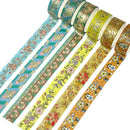 Wrapables Elegant Gold Foil Washi Tape Box Set for Arts & Crafts, Scrapbooking, Stationery, Diary (12 Rolls): Galaxy