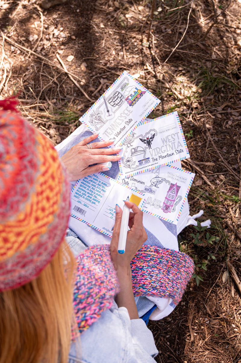 Color Your Own Nevada State Postcard