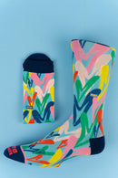 All Hearts Are Connected Socks: Blue