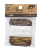 MULTI-PURPOSE 0.45MM WAXED BONDED ROUND POLY THREAD CARD: BLACK