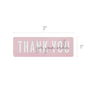 Wrapables 3" x 1" Small Business Thank You Stickers Roll: Blush (120 stickers)