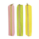 Wrapables Slim Dot Pencil Case -  Pink, Green, OR Yellow (1 Pouch)