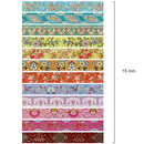 Wrapables Elegant Gold Foil Washi Tape Box Set for Arts: Pink Festival