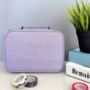 Wrapables Large Capacity 72 Slot Pencil Case for Colored Pencils, Stationery Pouch: Blue