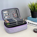 Wrapables Large Capacity 72 Slot Pencil Case for Colored Pencils, Stationery Pouch: Blue