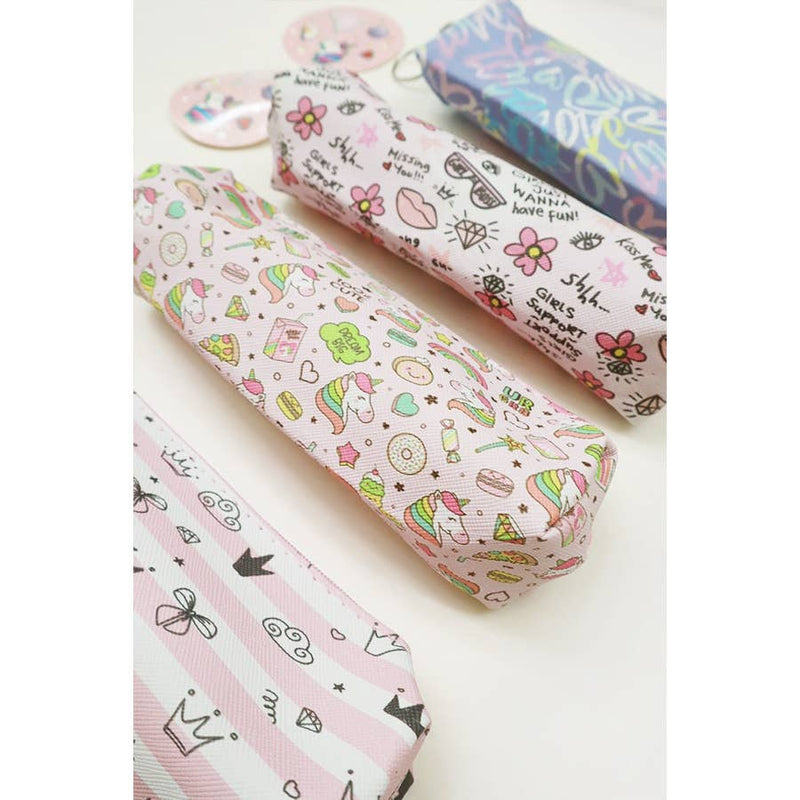 Cute Design Mini Pencil Case with Zipper: MIX COLOR / ONE(12)
