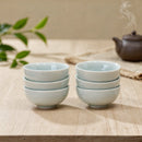 Urban Tokyo Koi Fish Kung Fu Tea Cups Set Sky Blue 2.5"