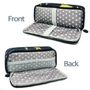 Wrapables Large Capacity Pencil Case, 3 Compartment Pouch: Cactus