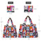 Wrapables Large & Small Foldable Tote Nylon Reusable Grocery Bags, Set of 2: Doggy Sushi