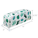 Wrapables Large Capacity Pencil Case, 3 Compartment Pouch: Cactus