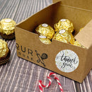 Wrapables 1.5" / 2" Thank You Stickers Roll: Gold Foil Sprig 1.5 inch