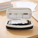 Wrapables Large Capacity Pencil Case, Expandable Pencil Pouch for Stationery Tools, Black
