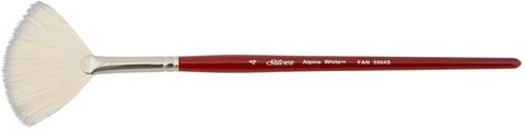 Silver Brush Alpine White Fan and Blender Brushes