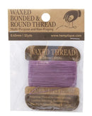 MULTI-PURPOSE 0.45MM WAXED BONDED ROUND POLY THREAD CARD: NATURAL