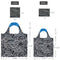 Wrapables Large & Small Allybag Reusable Grocery Bags, Set 2: (Set of 2), Koi Fish