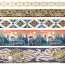 Wrapables Decorative Gold Foil Washi Tape and Sticker Set: Deer Song