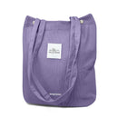 Wrapables Carry Joy Corduroy Tote Bag, Handbag: Purple