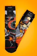Way Of The Dragon Socks: Black / Cotton / One Size