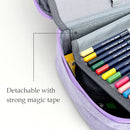 Wrapables Large Capacity 72 Slot Pencil Case for Colored Pencils, Stationery Pouch: Blue