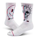Smiley Skull Socks: White / One Size