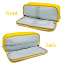 Wrapables Large Capacity Pencil Case, 3 Compartment Pouch: Yellow