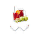 Pink Collapsible Stainless Steel Straw with Eco-Friendly Case