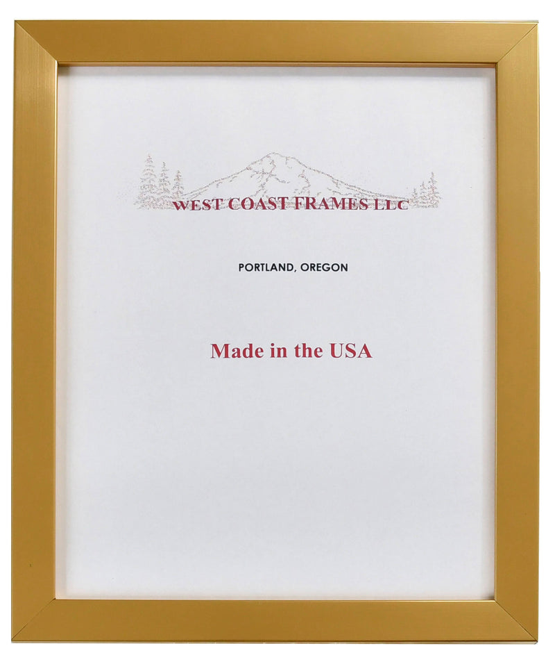 62340 Gold 3/4" Poly Contemporary Picture Frame - Glass: 8 x 10