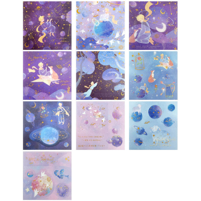 Wrapables Decorative Gold Foil Washi Tape and Sticker Set: Deer Song
