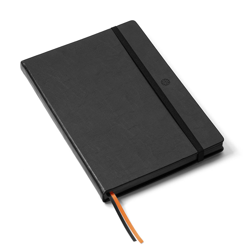 Pitch Black Dotted Journal | All Black Paper Notebook: A5
