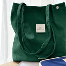 Wrapables Carry Joy Corduroy Tote Bag, Handbag: Forest Greeen
