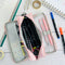 Wrapables Large Capacity Pencil Case, 3 Compartment Pouch: Macarons
