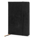 Pitch Black Dotted Journal | All Black Paper Notebook: A5