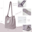 Wrapables Carry Joy Corduroy Tote Bag, Handbag: Forest Greeen