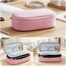 Wrapables Simple Large Capacity Double Compartment Pencil Case, Pencil Pouch for Stationery Tools: Black