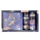 Wrapables Decorative Gold Foil Washi Tape and Sticker Set: Deer Song