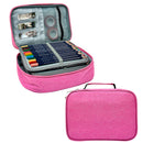 Wrapables Large Capacity 72 Slot Pencil Case for Colored Pencils, Stationery Pouch: Blue