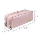 Wrapables Large Capacity Pencil Case, 3 Compartment Pouch: Cactus
